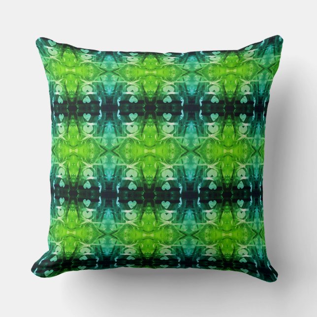 Ribbon  Hearts Throw Pillow (Front)