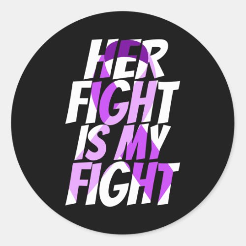 Ribbon Heimer Disease Awareness  Classic Round Sticker