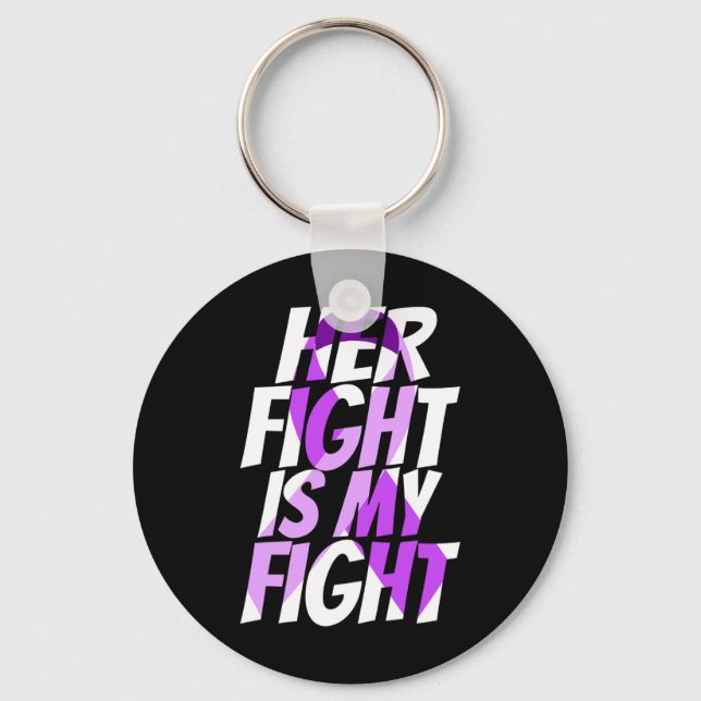 Ribbon Heimer Disease Awareness  Keychain (Front)