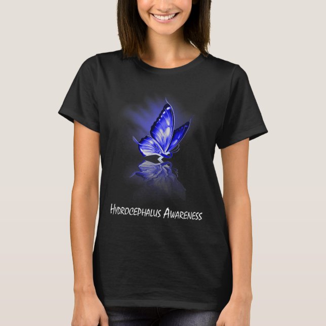 Ribbon Hydrocephalus Awareness  T-Shirt (Front)