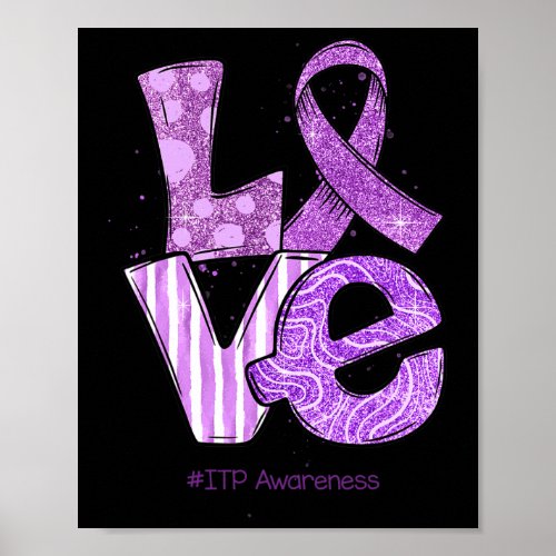 Ribbon Itp Awareness Month  Poster