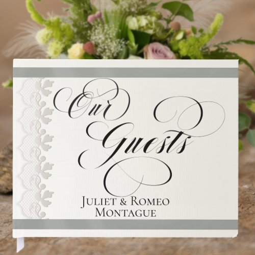Ribbon & Lace Wedding - Sage Guest Book