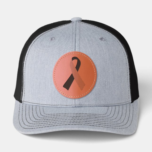Ribbon Leather Patch Hat (Front)