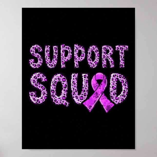 Ribbon Leopard Print Support Squad Overdose 1  (Front)
