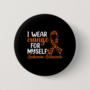 Ribbon Leukemia Awareness Shirt Wear Orange For Button