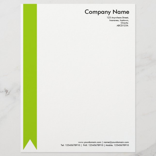 Ribbon - Martian Green Letterhead (Front)
