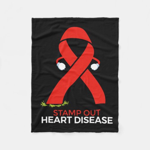 Ribbon Month Products Gifts For Heart Disease Awar Fleece Blanket