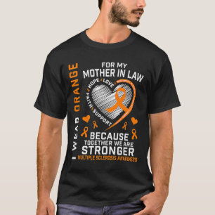 Ribbon Ms Mother In Law Multiple Sclerosis Awarene T-Shirt
