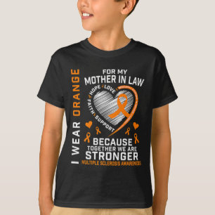 Ribbon Ms Mother In Law Multiple Sclerosis Awarene T-Shirt