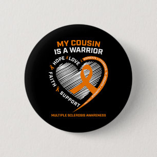 Ribbon Ms Warrior Cousin Multiple Sclerosis Awaren Button