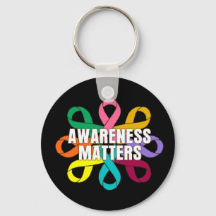 Ribbon of Cancer Awareness - Awareness Matters Keychain