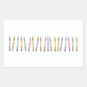 Ribbon of Oboes Rectangular Sticker