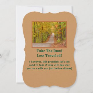 RIBBON OF ROAD THROUGH FALL COLORS humor