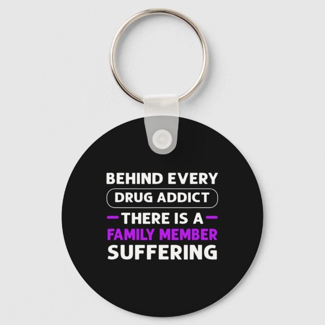 Ribbon. Overdose Awareness  Keychain (Front)