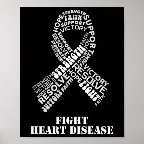 Ribbon Products amp Gifts For Heart Disease Awar Poster