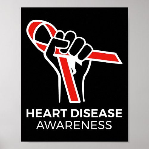 Ribbon Products amp Gifts For Heart Disease Awar Poster