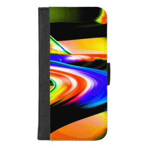 Ribbon Rainbow Multicolored Rollercoaster of Fun iPhone 8/7 Plus Wallet Case