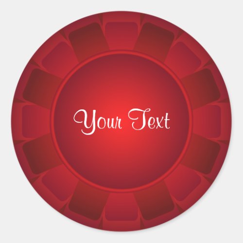 Ribbon Red Blank to Customize Classic Round Sticker
