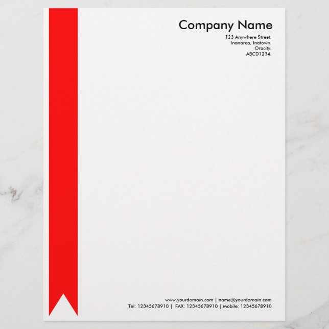 Ribbon - Red Letterhead (Front)