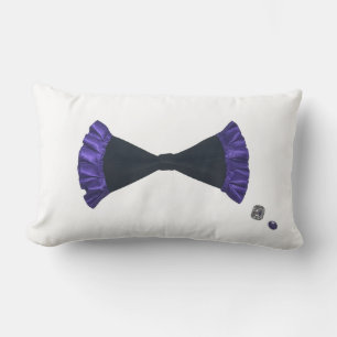 Ribbon & Rhinestone Lumbar Pillow