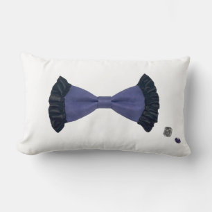 Ribbon & Rhinestone Lumbar Pillow