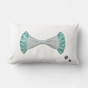 Ribbon & Rhinestone Lumbar Pillow