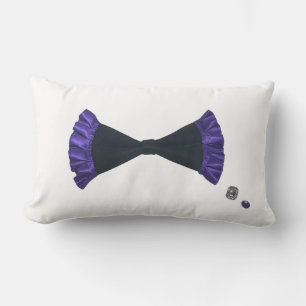Ribbon & Rhinestone Lumbar Pillow
