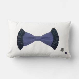 Ribbon & Rhinestone Lumbar Pillow