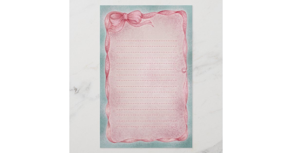 Ribbon Romance Stationery | Zazzle