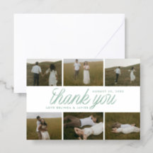 Ribbon script Photo Thank You