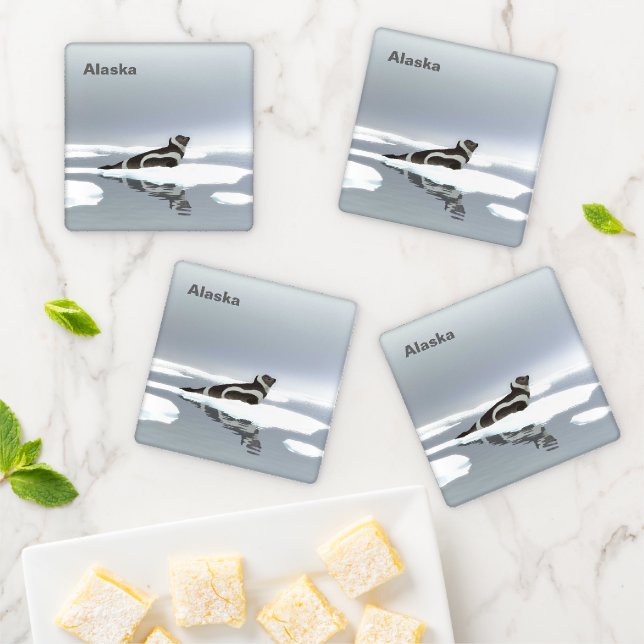 Ribbon Seal On Ice Coaster Set (In Situ)