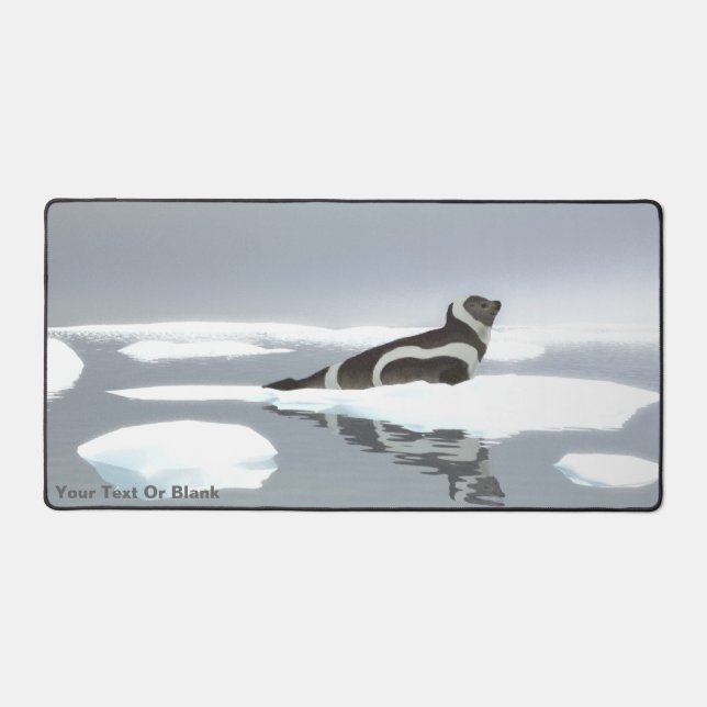 Ribbon Seal On Ice Desk Mat (Front)