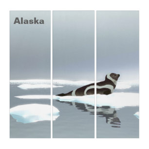 Ribbon Seal On Ice Triptych