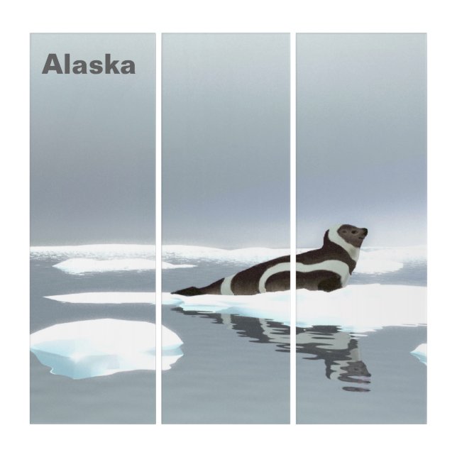 Ribbon Seal On Ice Triptych (Front)