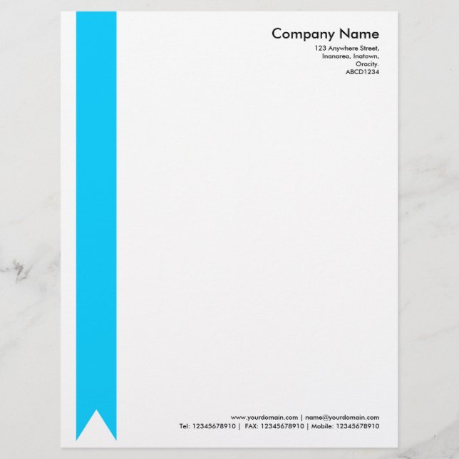 Ribbon - Sky Blue Letterhead (Front)