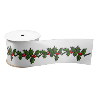 Ribbon - Sting of Holly Branches with Berries