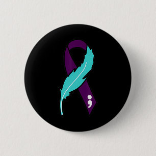 Ribbon Suicide Awareness Mental Health For Men Wom Button