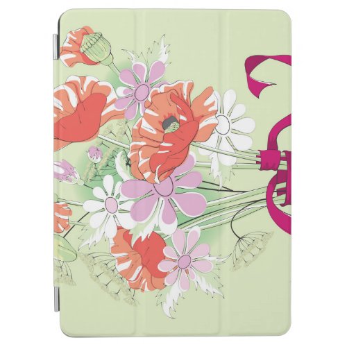 Ribbon_Tied Poppies Daisy Bouquet iPad Air Cover