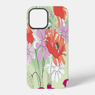 Ribbon-Tied Poppies: Daisy Bouquet. iPhone 12 Case