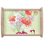 Ribbon-Tied Poppies: Daisy Bouquet. Serving Tray