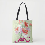 Ribbon-Tied Poppies: Daisy Bouquet. Tote Bag