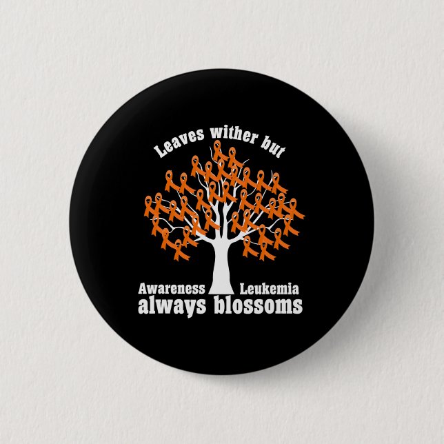 Ribbon Tree  Aml Leukemia Awareness  Button (Front)