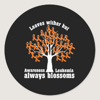 Ribbon Tree  Aml Leukemia Awareness  Classic Round Sticker