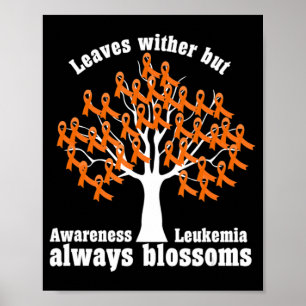 Ribbon Tree Aml Leukemia Awareness Poster