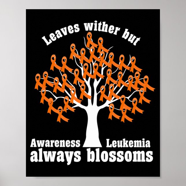 Ribbon Tree  Aml Leukemia Awareness  Poster (Front)