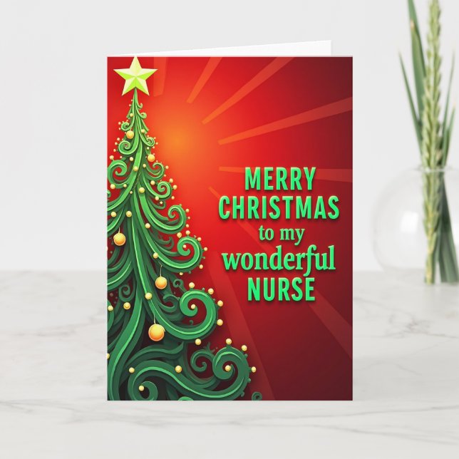 Ribbon Tree Festive Card (Front)