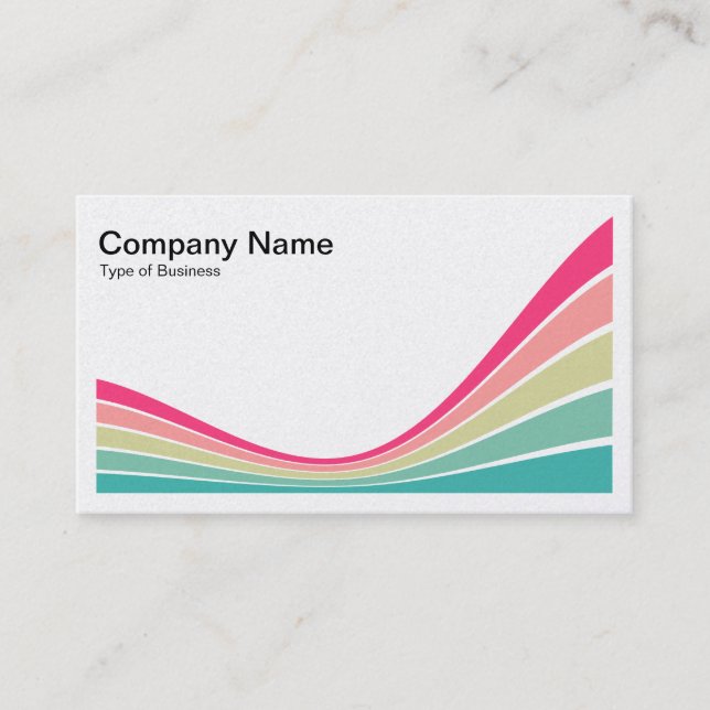 Ribbon Wave - Colors 01b Business Card (Front)