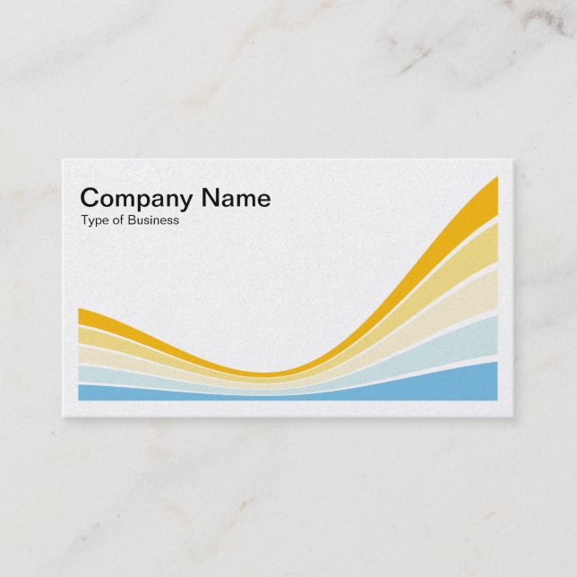 Ribbon Wave - Colors 04b Business Card (Front)