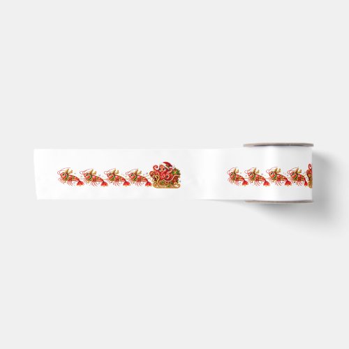 Ribbon with Eva Octupus as Santa and sleigh