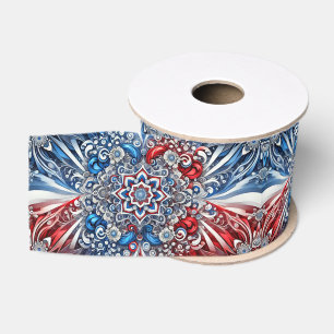 Ribbon with French Colors Modern Abstract Design